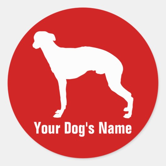 Sticker Rond Whippet ♥ ペ (Devant)