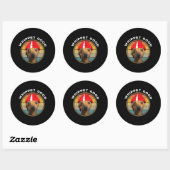 Sticker Rond Whippet Good Funny 80s Music Chien Design (Feuille)