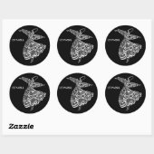 Sticker Rond Whirling Dervish (Feuille)