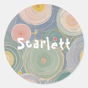Sticker Rond Whirs Whimsical Pastel