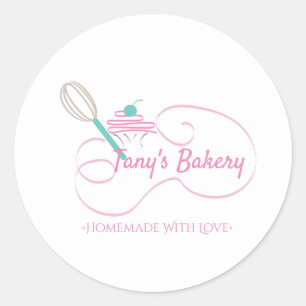 Sticker Rond Whisk Cupcakes Swirl boulangerie maison