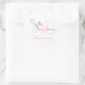 Sticker Rond Whisk Cupcakes Swirl boulangerie maison (Sac)