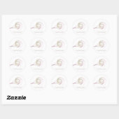 Sticker Rond Whisk Parties scintillant Sparkle Bakery Chef Rose (Feuille)