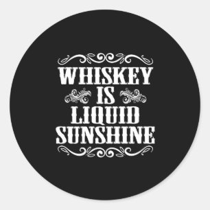 Sticker Rond Whiskey Bourbon aide Alcool TShirt cadeau