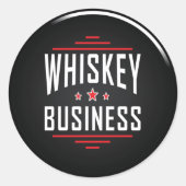 Sticker rond Whiskey Business Classic (Devant)