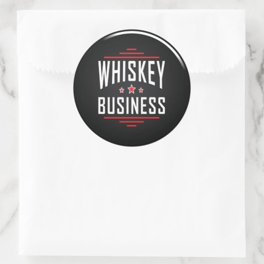 Sticker rond Whiskey Business Classic (Sac)