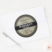 Sticker Rond Whiskey fait maison ronde personnalisée (Enveloppe)