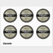 Sticker Rond Whiskey fait maison ronde personnalisée (Feuille)