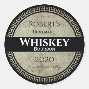 Sticker Rond Whiskey personnalisé à la maison