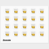 Sticker Rond Whiskey sur les rochers (Feuille)