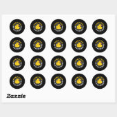 Sticker Rond Whisperer de canard en caoutchouc (Feuille)