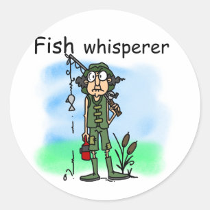 Sticker Rond Whisperer de poissons