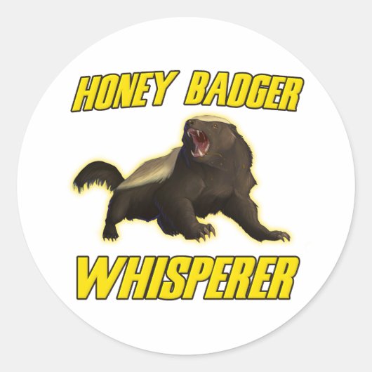 Sticker Rond Whisperer Honey Badger (Devant)