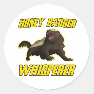Sticker Rond Whisperer Honey Badger