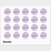 Sticker Rond Whispers of Silk : Dreamy Pastel Waves Pink Blue (Feuille)