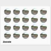 Sticker Rond Whitby dans le North Yorkshire (Feuille)