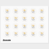 Sticker Rond White Bread Wheat Bakery Thank You (Feuille)