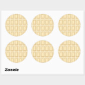 Sticker Rond White Chocolate Bar Texture (Feuille)