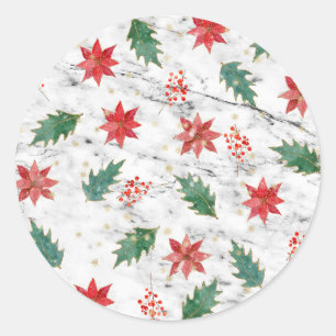 Sticker Rond White Christmas Nail Art