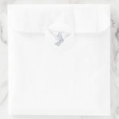 Sticker Rond White Dove in Flight Image (Sac)