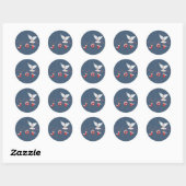 Sticker Rond White Dove With JOY Text (Feuille)