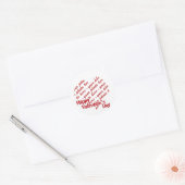Sticker Rond White Heart Valentine's Day Photo Cadre (Enveloppe)