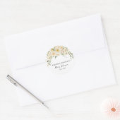 Sticker Rond White Rose Memorial Funeral (Enveloppe)