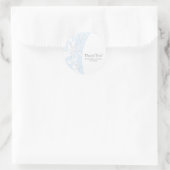 Sticker Rond White Starfish Blue Beach Mariage élégant (Sac)