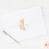 Sticker Rond White Starfish Coral Beach Mariage Faveur (Enveloppe)