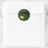 Sticker Rond White Waterlily I Peaceful (Sac)