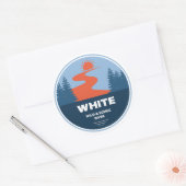 Sticker Rond White Wild et Pittoresque River Oregon (Enveloppe)