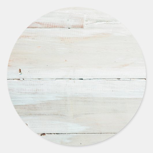 Sticker Rond White Woodgrain (Devant)