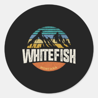Sticker Rond Whitefish Montana Outdoor
