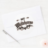 Sticker Rond Whitehorse 867 (Enveloppe)