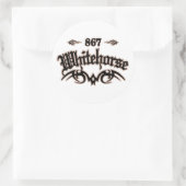Sticker Rond Whitehorse 867 (Sac)