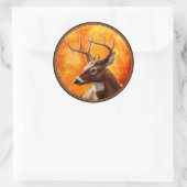 Sticker Rond Whitetail Deer (Sac)
