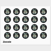 Sticker Rond Who Let The Crocs Out Hiking Backpack Gator Croc T (Feuille)
