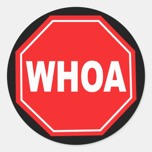 Sticker Rond whoa (Devant)
