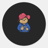 Sticker Rond Why Bear Arms When You Can Arm Bears Funny Saying (Devant)