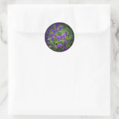 Sticker Rond WI bois violets marqueteurs (Sac)
