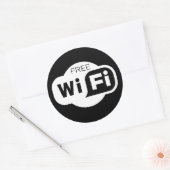 Sticker Rond Wi-Fi gratuit (Enveloppe)