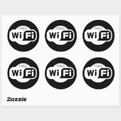Sticker Rond Wi-Fi gratuit (Feuille)