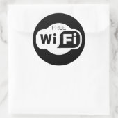 Sticker Rond Wi-Fi gratuit (Sac)