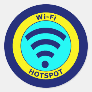 Sticker Rond Wi-Fi Hotspot