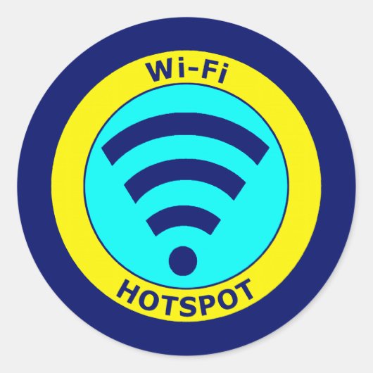 Sticker Rond Wi-Fi Hotspot (Devant)