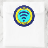Sticker Rond Wi-Fi Hotspot (Sac)