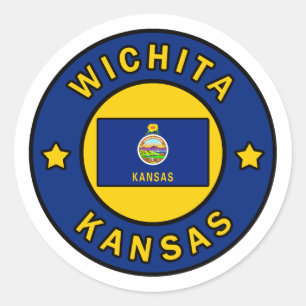 Sticker Rond Wichita Kansas