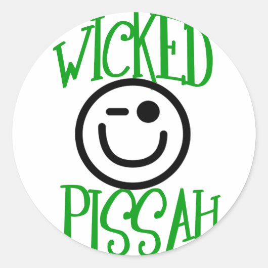 Sticker Rond Wicked Pissah ! (Devant)
