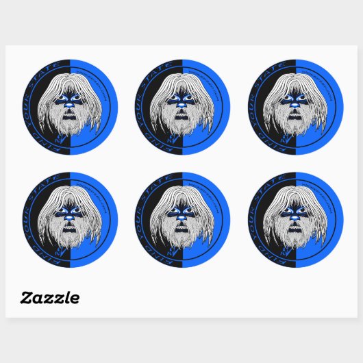 Sticker Rond Wicked Yeti (Feuille)