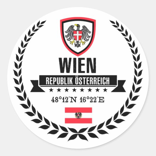 Sticker Rond Wien (Devant)